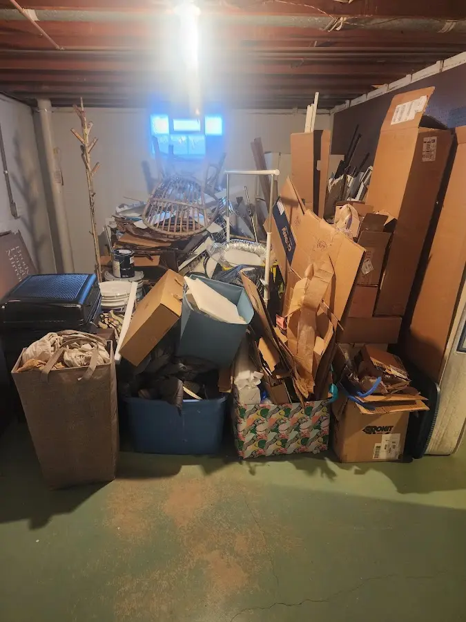 Roll-off dumpster container at job site for 15 Yard Dumpster Rental in Doolittle